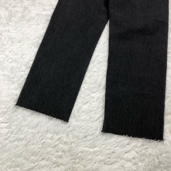 Levi’s Ribcage Straight Cropped Gray Jeans REVOLVE - Picture 8 of 8